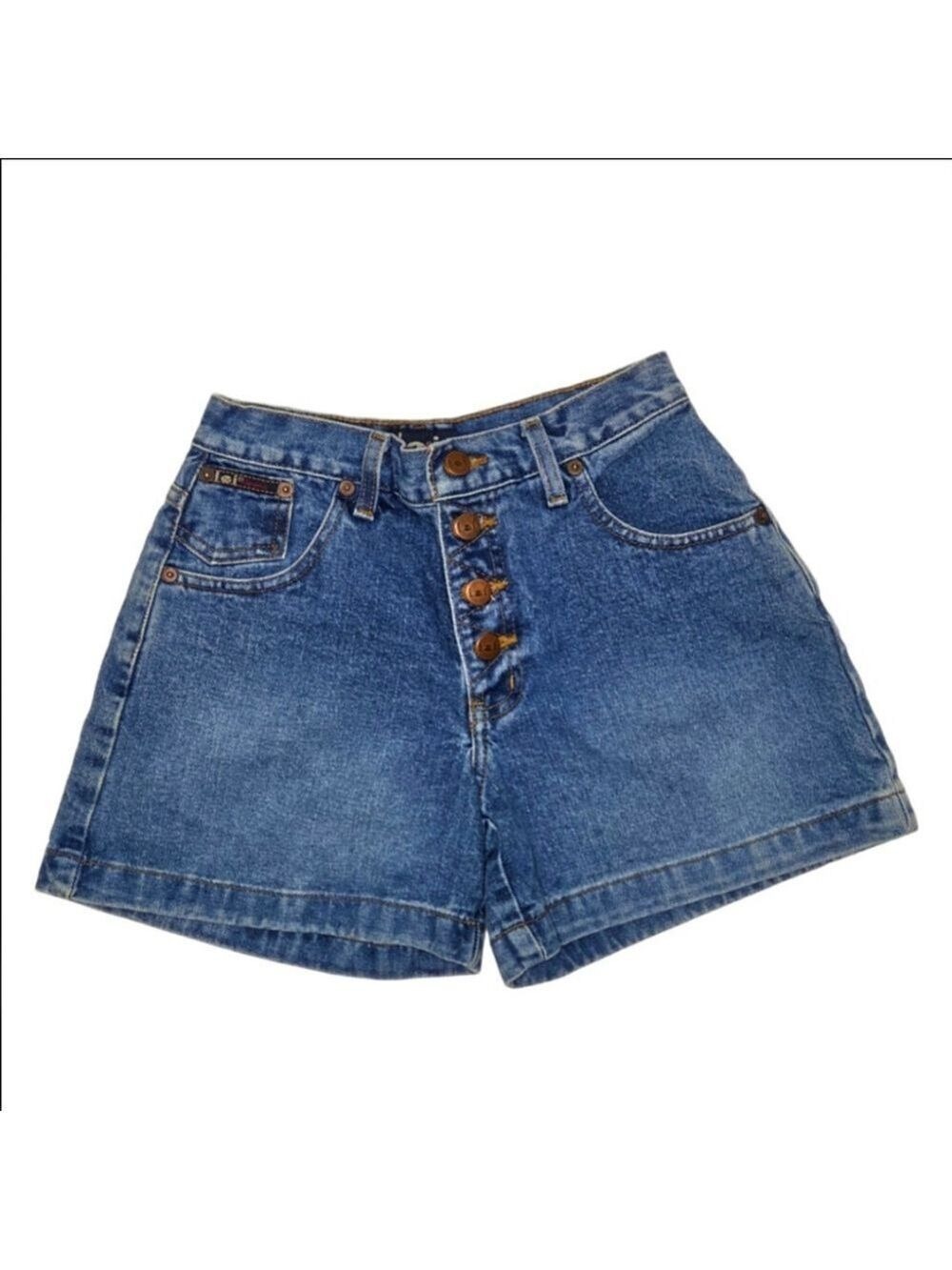 Y2K Vintage 90's l.e.i. Blue Jean Denim Shorts Mid Rise Juniors/Women's Size 5